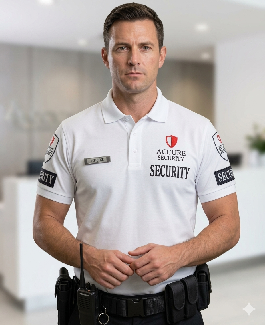 Accure Security officers supporting a busy Ontario campus security assignment.